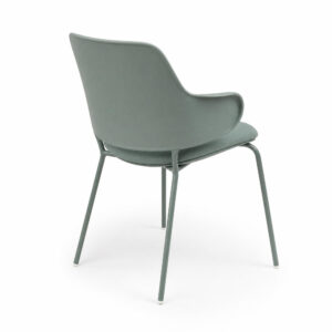 Sage Green Ergonomic Dining Chair, white-background rear or detail view