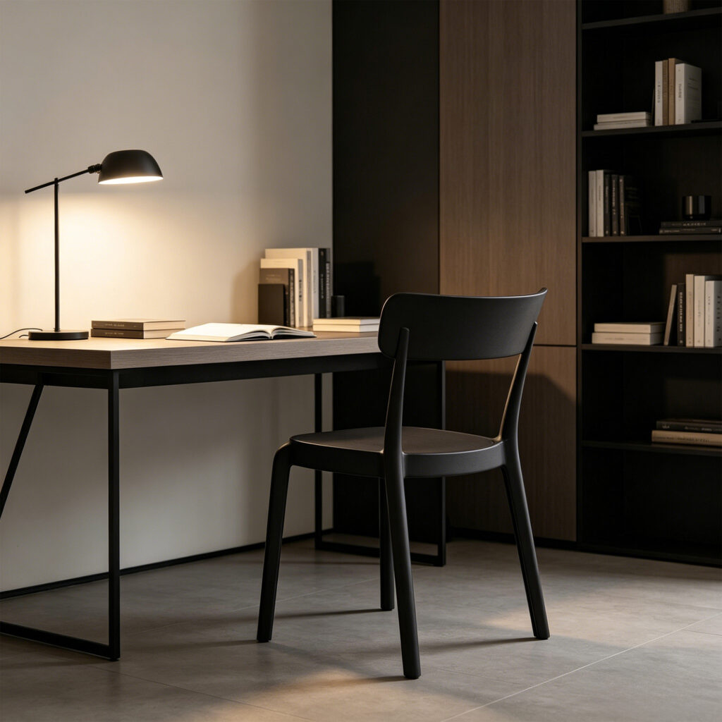 ModuArch Ergonomic Dining Chair, styled campaign view