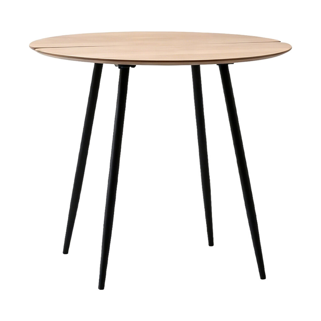 Round Extendable Dining Table, white-background front or three-quarter view