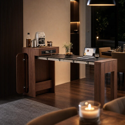 Wooden Expandable Dining Table, alternative campaign view