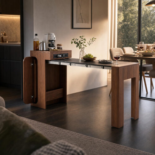 Wooden Expandable Dining Table, lifestyle setting 3