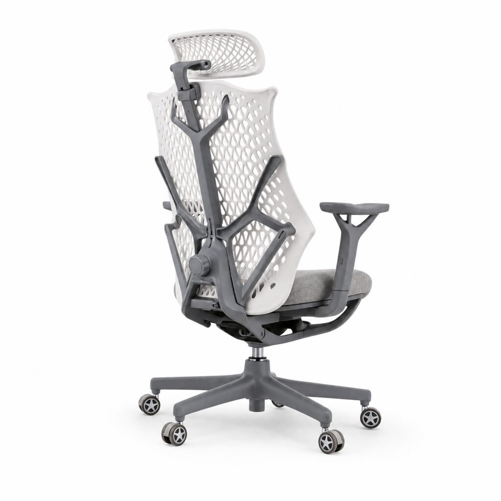 Bionic Tree-Design Ergonomic Office Chair, white-background rear or detail view