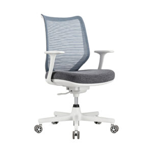 Breathable Dual-Fabric Ergonomic Office Chair, white-background front or three-quarter view