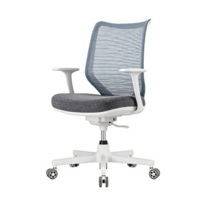 Breathable Dual-Fabric Ergonomic Office Chair, white-background front or three-quarter view