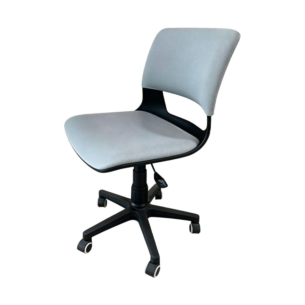 Light Grey Fabric Task Chair, white-background front or three-quarter view