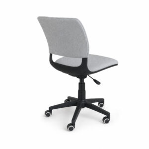 Light Grey Fabric Task Chair, white-background rear or detail view