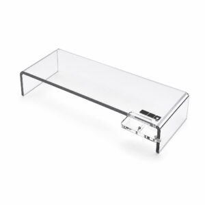 Acrylic Laptop Shelf Monitor Stand, white-background rear or detail view