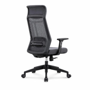 High-Back Mesh Office Chair, white-background rear or detail view