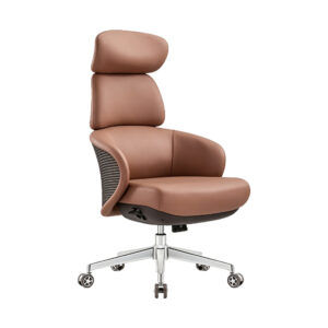 Luxury Eco-Leather Executive Office Chair, white-background front or three-quarter view