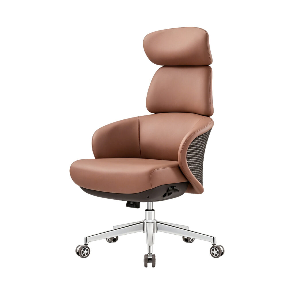Luxury Eco-Leather Executive Office Chair, white-background front or three-quarter view