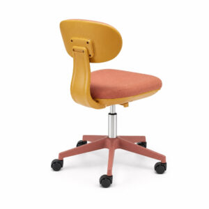 Coral Swivel Office Chair, white-background rear or detail view