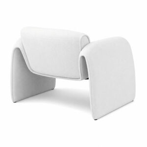 The Sculptural Elegance Accent Chair, white-background rear or detail view