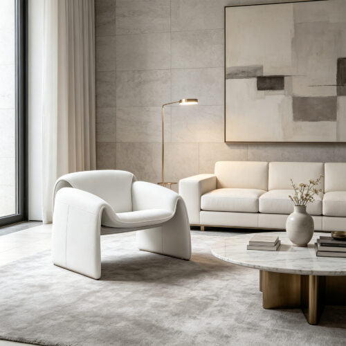 The Sculptural Elegance Accent Chair, lifestyle setting 3