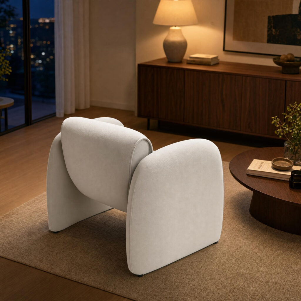 The Sculptural Elegance Accent Chair, lifestyle setting 4