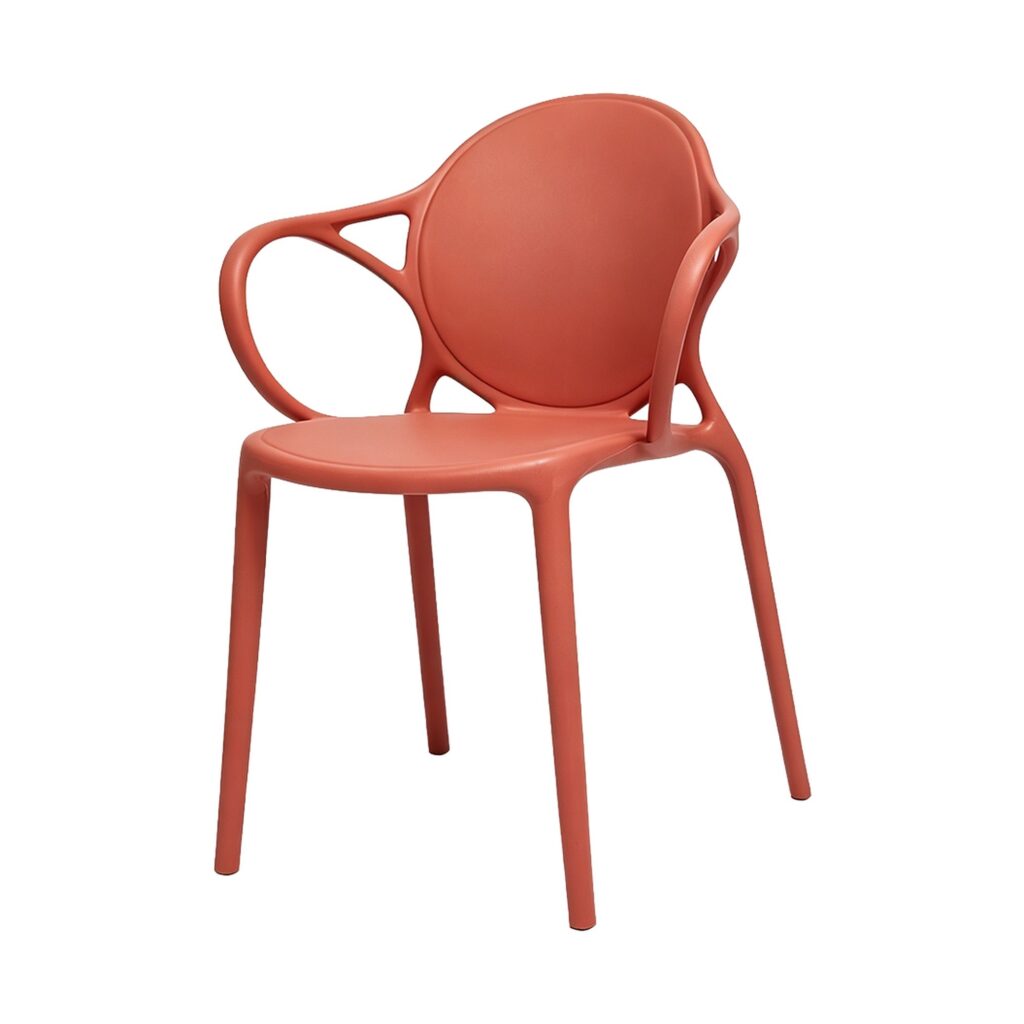 Candy PP Accent Arm Chair in Orange, white-background front or three-quarter view