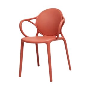 Candy PP Accent Arm Chair in Orange, white-background front or three-quarter view