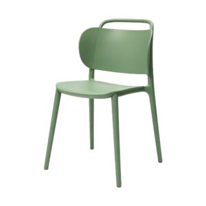 Polanka PP Cut-Out Accent Chair in Green, white-background front or three-quarter view