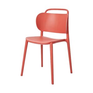 Polanka PP Cut-Out Accent Chair in Orange, white-background front or three-quarter view