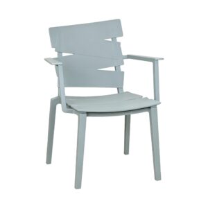 Coral PP Coastal Style Chair in Baby Blue, white-background rear or detail view