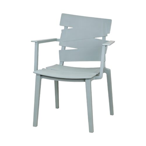 Coral PP Coastal Style Chair in Baby Blue, white-background rear or detail view