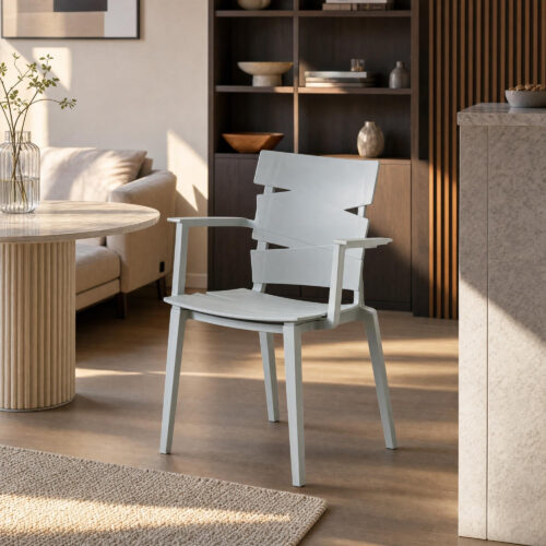 Coral PP Coastal Style Chair in Baby Blue, lifestyle setting 3