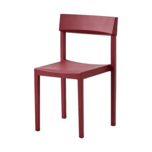 Sleek Ergonomic Plastic Chair in Red Wine, white-background front or three-quarter view