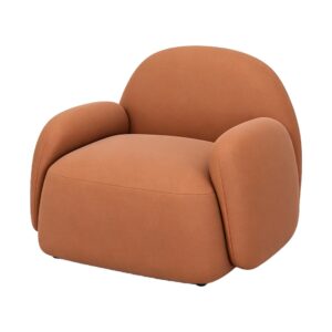 Waterproof Single Sofa Chair in Orange, white-background front or three-quarter view