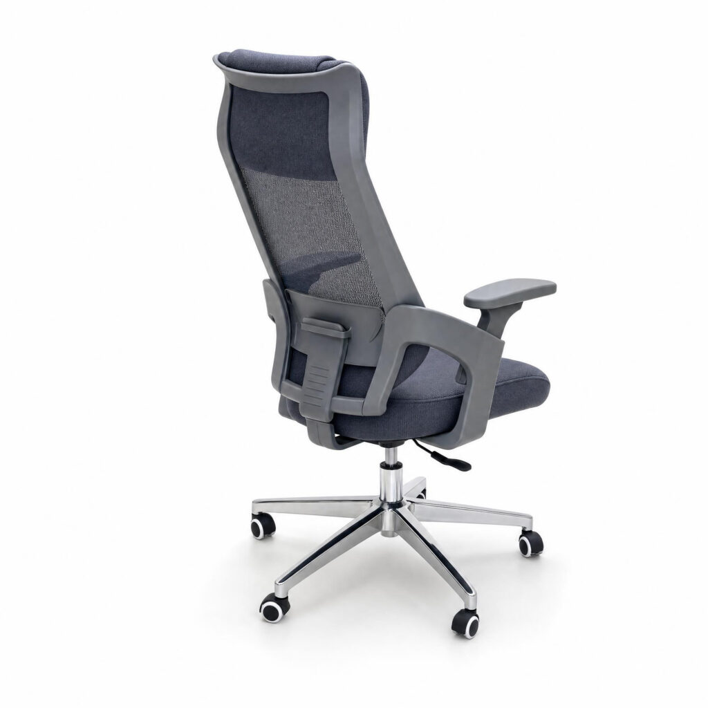 Breathable Fabric High-Back Work Chair, white-background rear or detail view