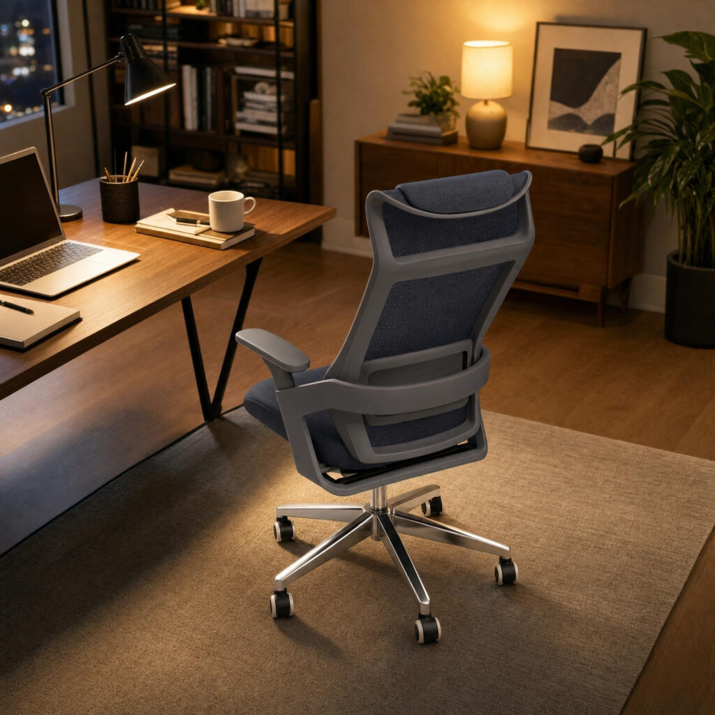 Breathable Fabric High-Back Work Chair, lifestyle setting 4