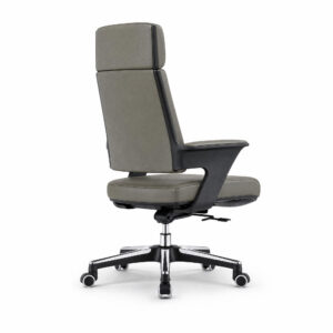 High-Back Leather Executive Chair, white-background rear or detail view
