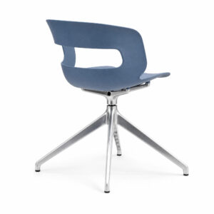 Moulded Plastic Swivel Chair, white-background rear or detail view