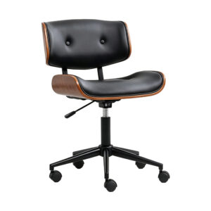 Walnut Frame Workstation Chair, white-background front or three-quarter view