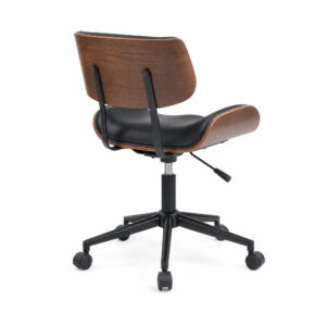 Walnut Frame Workstation Chair, white-background rear or detail view