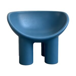 Elephant Leg Chair in Blue, white-background front or three-quarter view