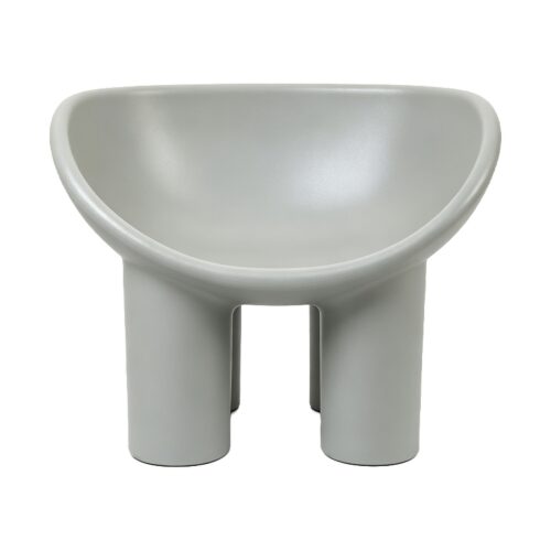 Elephant Leg Chair in Grey, white-background front or three-quarter view