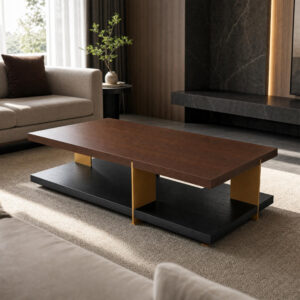 Dual Tone Coffee Table, styled campaign view