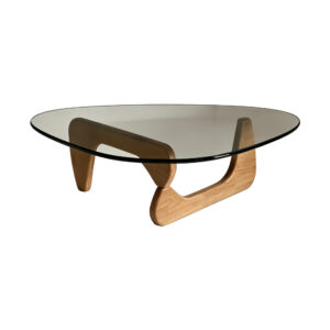 The Sculptural Walnut Base Coffee Table, white-background front or three-quarter view