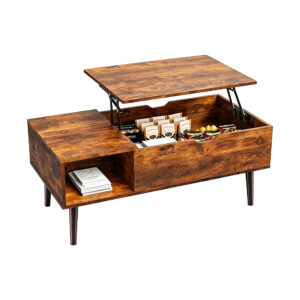 Rustic Dual-Lift Coffee Table, white-background front or three-quarter view