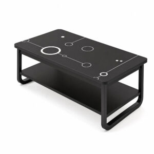 U-Frame Geometric Double-Layered Coffee Table, white-background rear or detail view