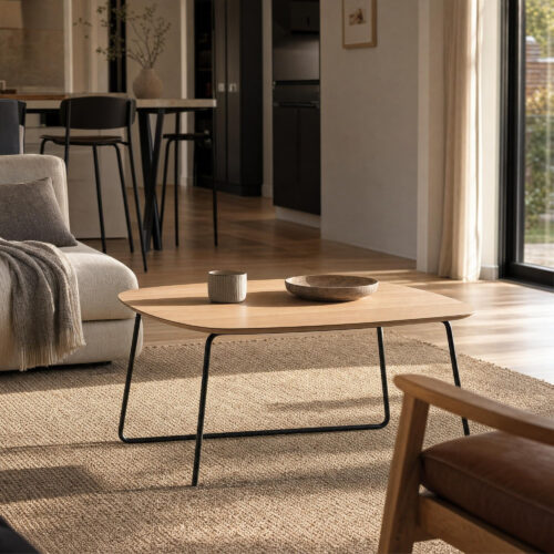 Minimalist Oak Coffee Table, lifestyle setting 3