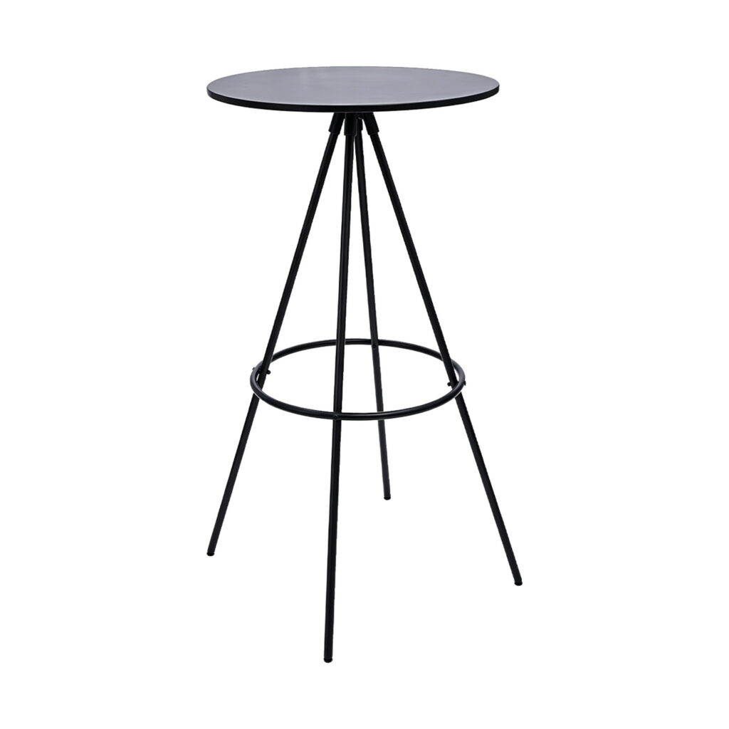 Slim Frame Round Bar Table, white-background front or three-quarter view
