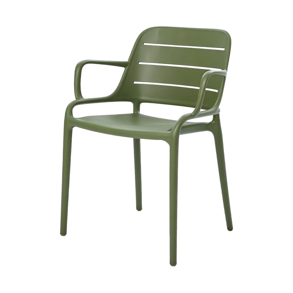 Forest Breeze PP Lounge Armchair in Green, white-background front or three-quarter view