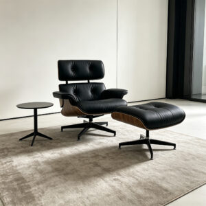 Walnut Frame Lounge Chair, styled campaign view