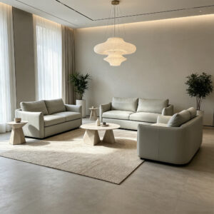 Retreat Zenith Power Motion Sofa, styled campaign view