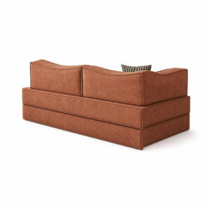 Split Modular Lounger Daybed Sofa, white-background rear or detail view