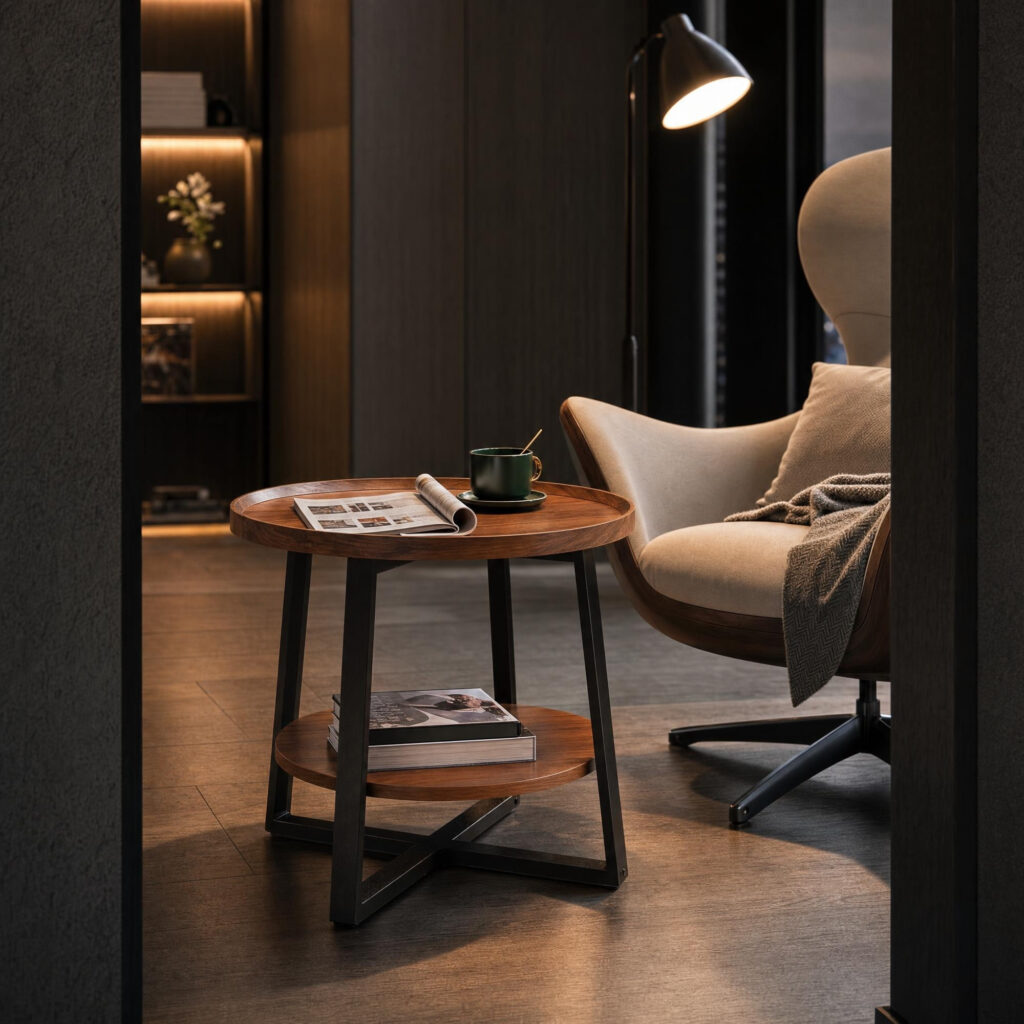Luna Modern Dual Tier Side Table, alternative campaign view