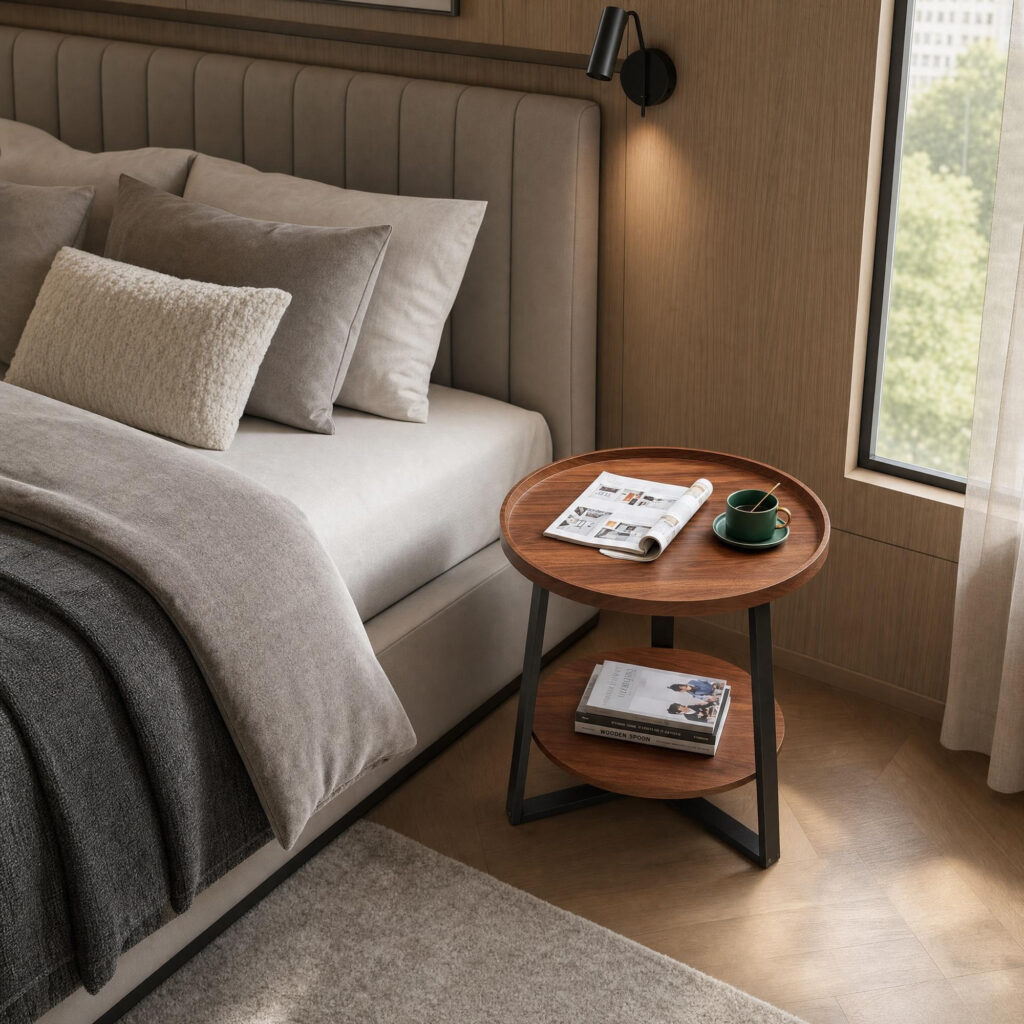 Luna Modern Dual Tier Side Table, lifestyle setting 3