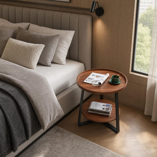 Luna Modern Dual Tier Side Table, lifestyle setting 3
