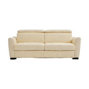 Retreat Depth-Adjustable Comfort Sofa in Cream, white-background front or three-quarter view