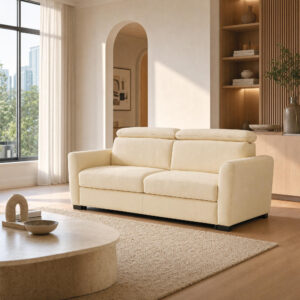 Retreat Depth-Adjustable Comfort Sofa, styled campaign view